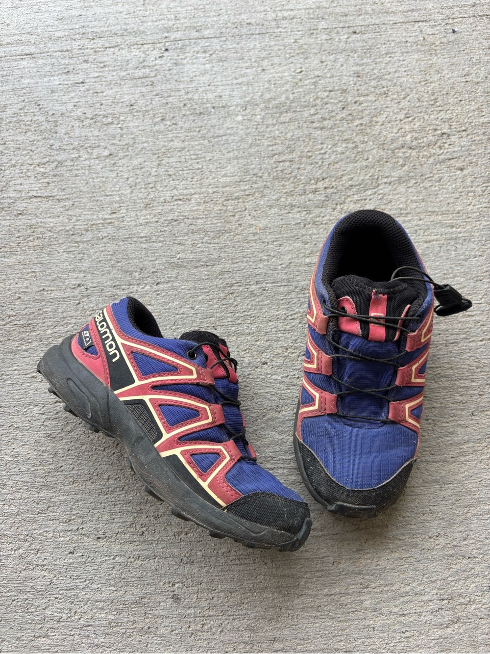 Salomon Kids Sneakers in Navy, Pink and Black